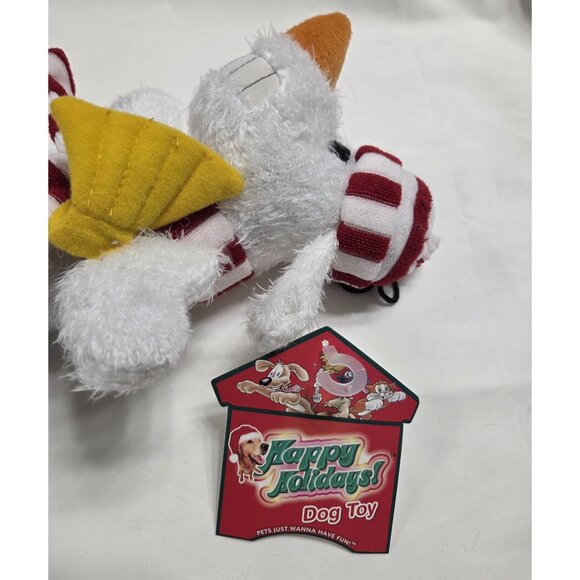 Multipet Loofa Snowman Dog Toy Large 18" Squeaker NWT - Picture 4 of 6